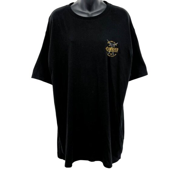 Quiksilver Waterman Collection Black Graphic Tee Extra Large XL Short Sleeve New - Picture 1 of 7
